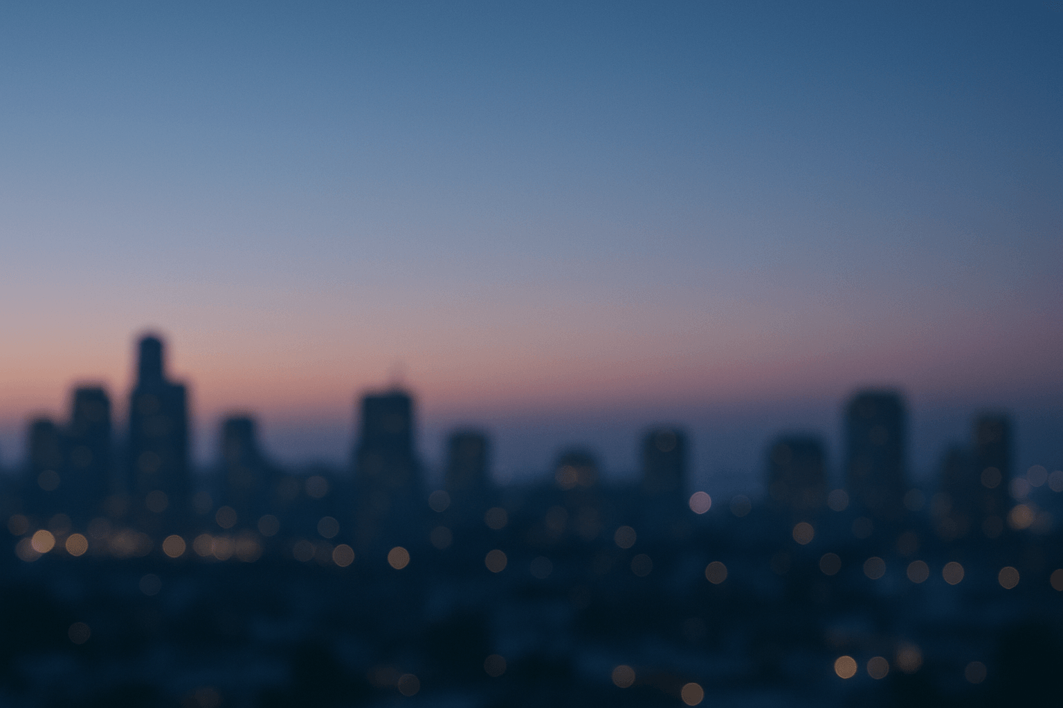 Blurry city skyline